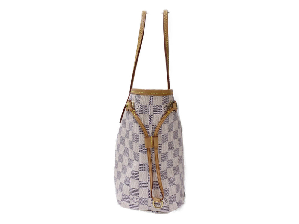 Louis Vuitton Azur Tote White Damier Bag Neverfull White